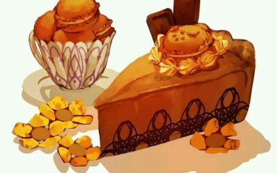 Torta de caramelo e canela Undertale
