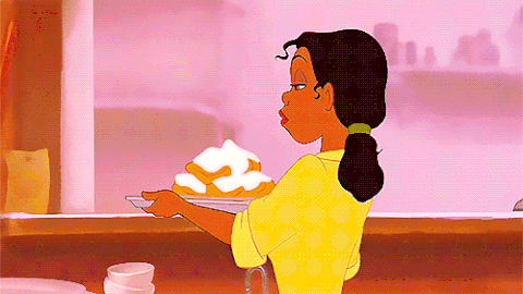 “Beignets” de a princesa é o sapo