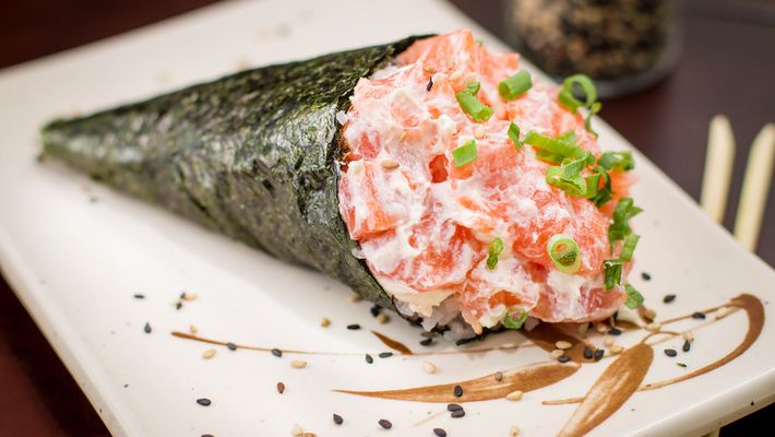 Temaki Philadelphia (Salmão e Cream Cheese)